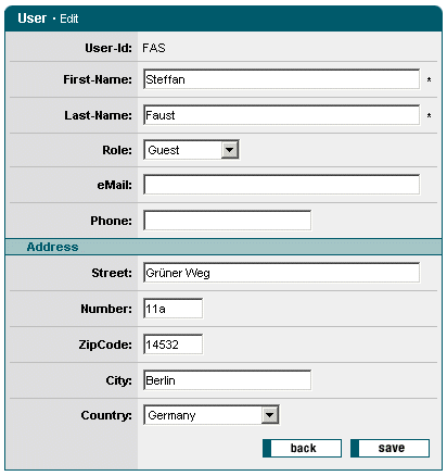 Screenshot: Formulare, EditForm 1