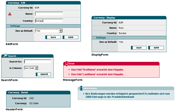 Abbildung: FormTags - Formulartypen